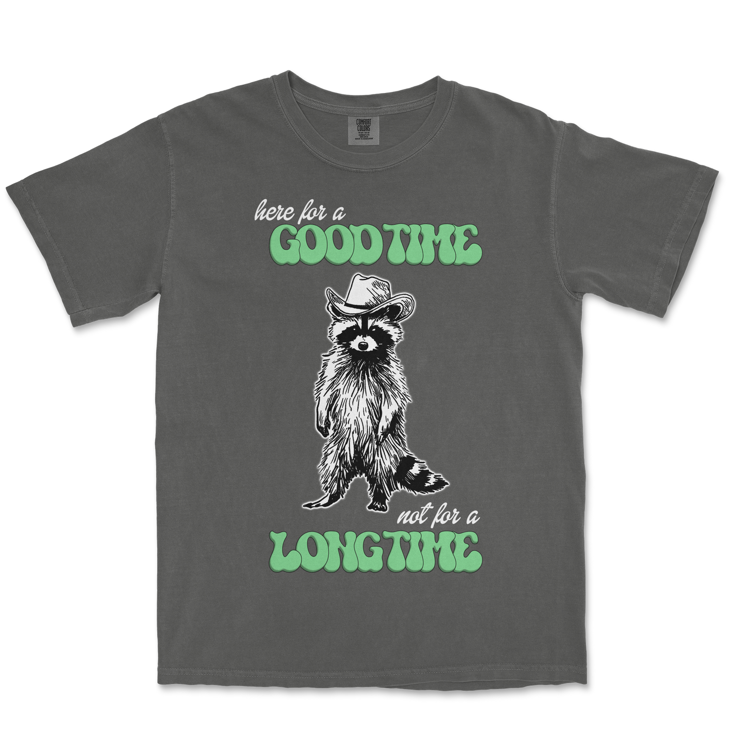 Comfort Colors T-Shirt Here For A Good Time in Pepper