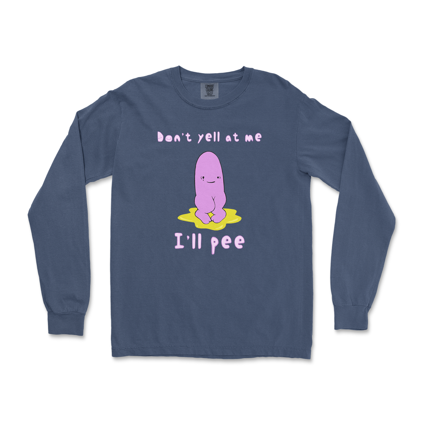 Comfort Colors Long Sleeve Dont Yell 2 in Midnight