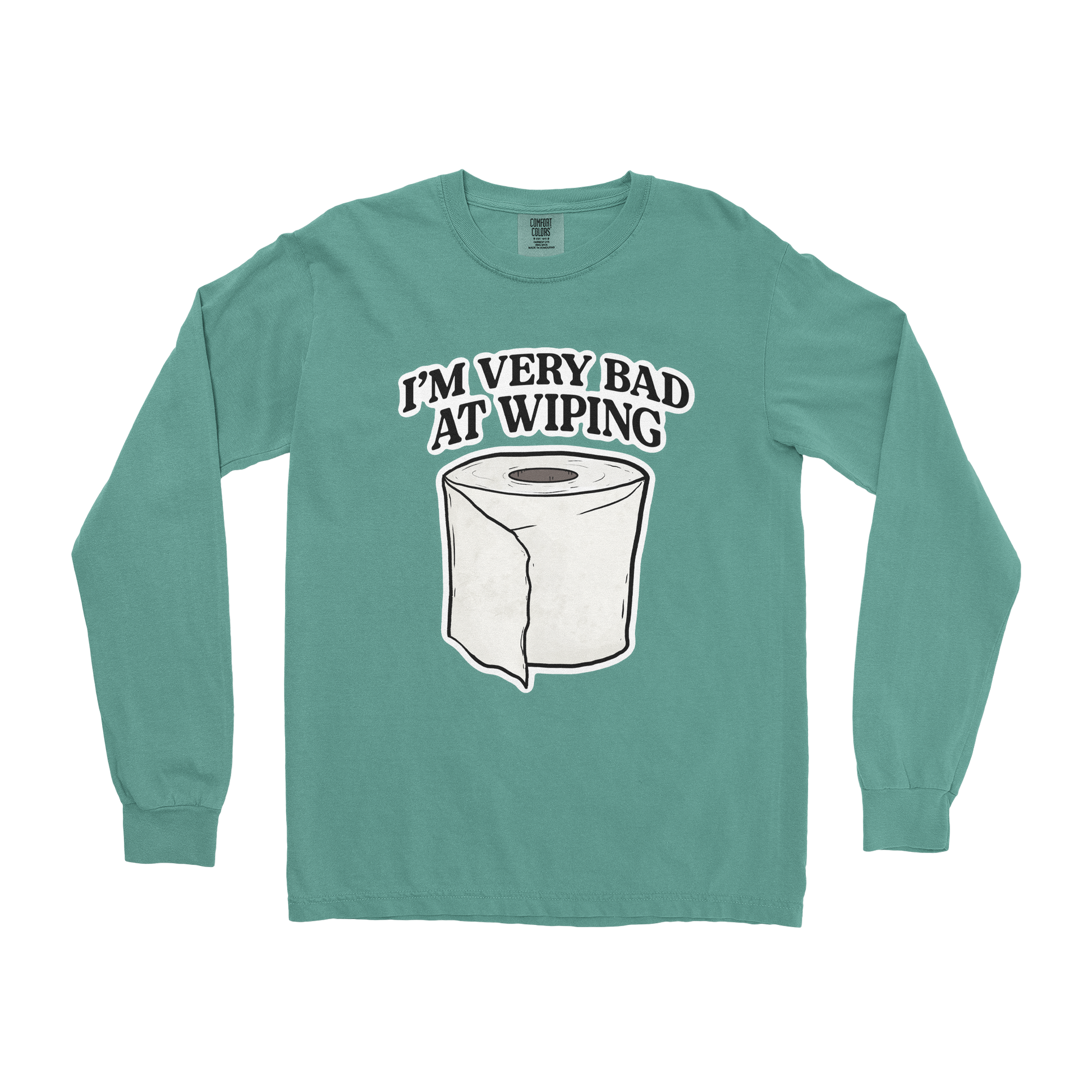 Comfort Colors Long Sleeve Bad Wiper in Light Green