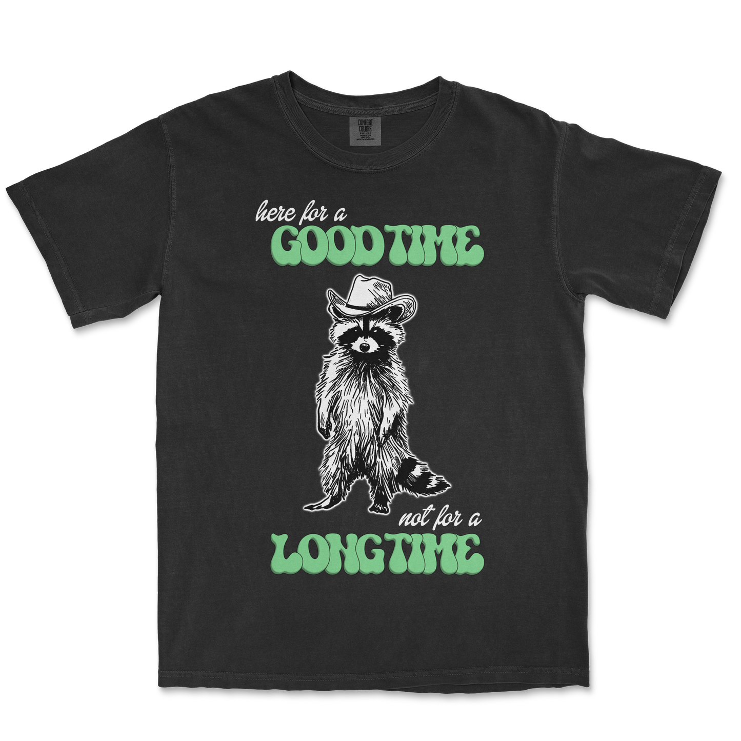 Comfort Colors T-Shirt Here For A Good Time in Black