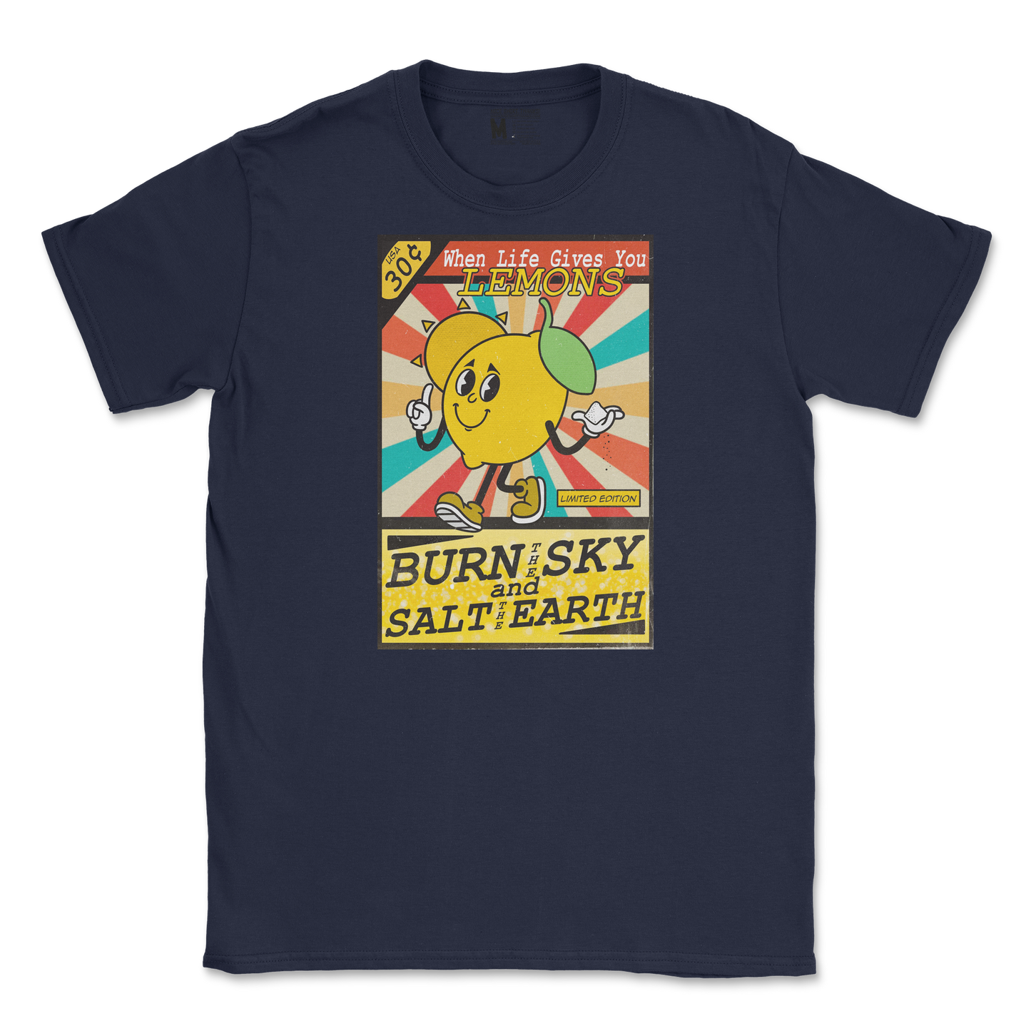 Gildan SoftStyle T-Shirt Life Gives You Lemons in Navy