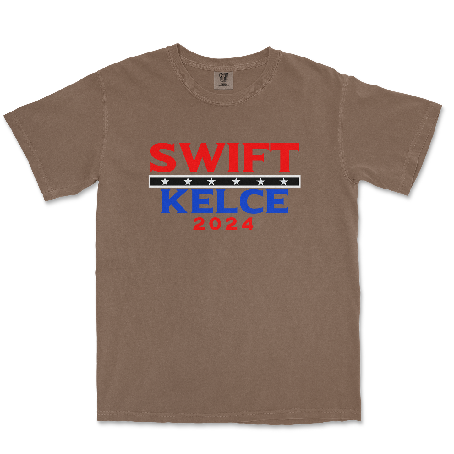 Comfort Colors T-Shirt Swift Kelce 2024 in Espresso