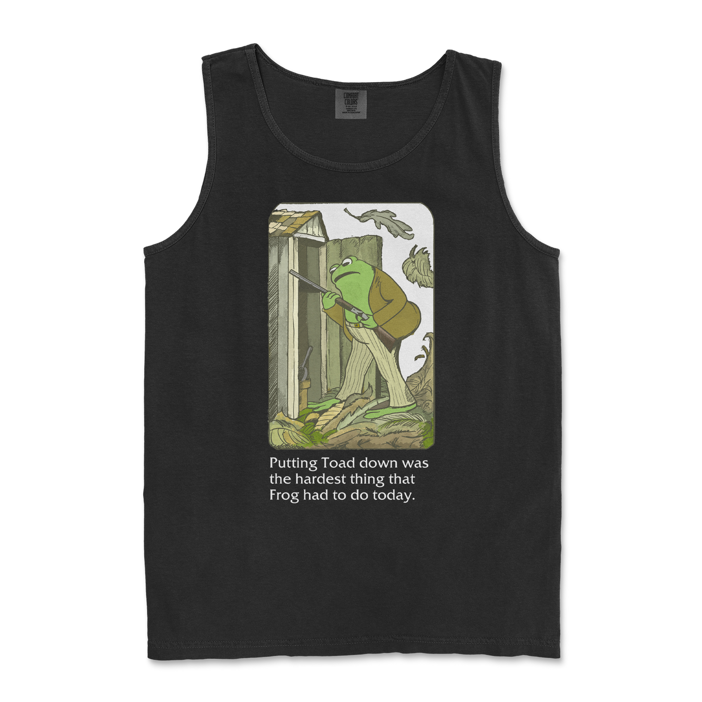 Comfort Colors Tank Top Frog and Toad in Black
