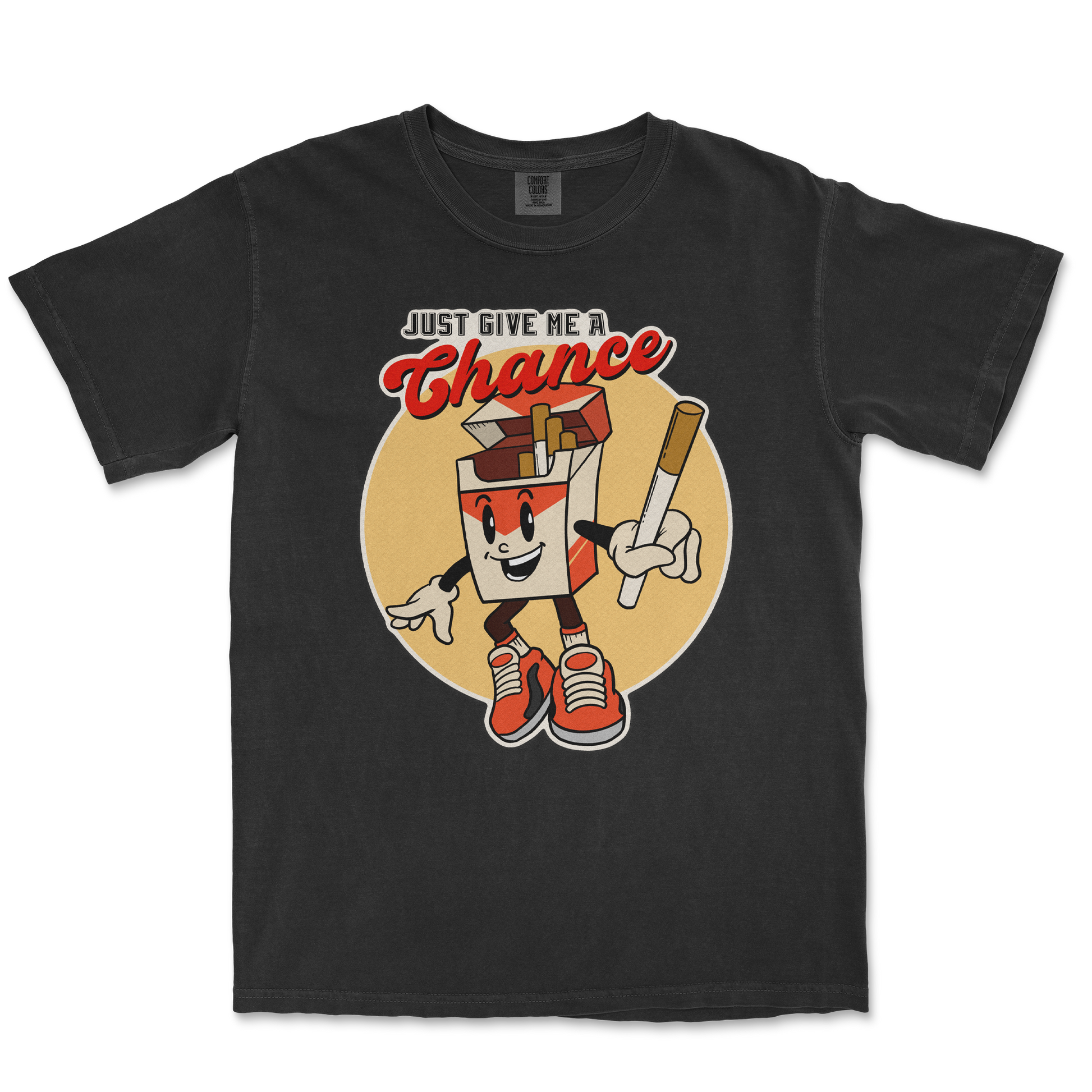 Comfort Colors T-Shirt Vintage Cigarette in Black