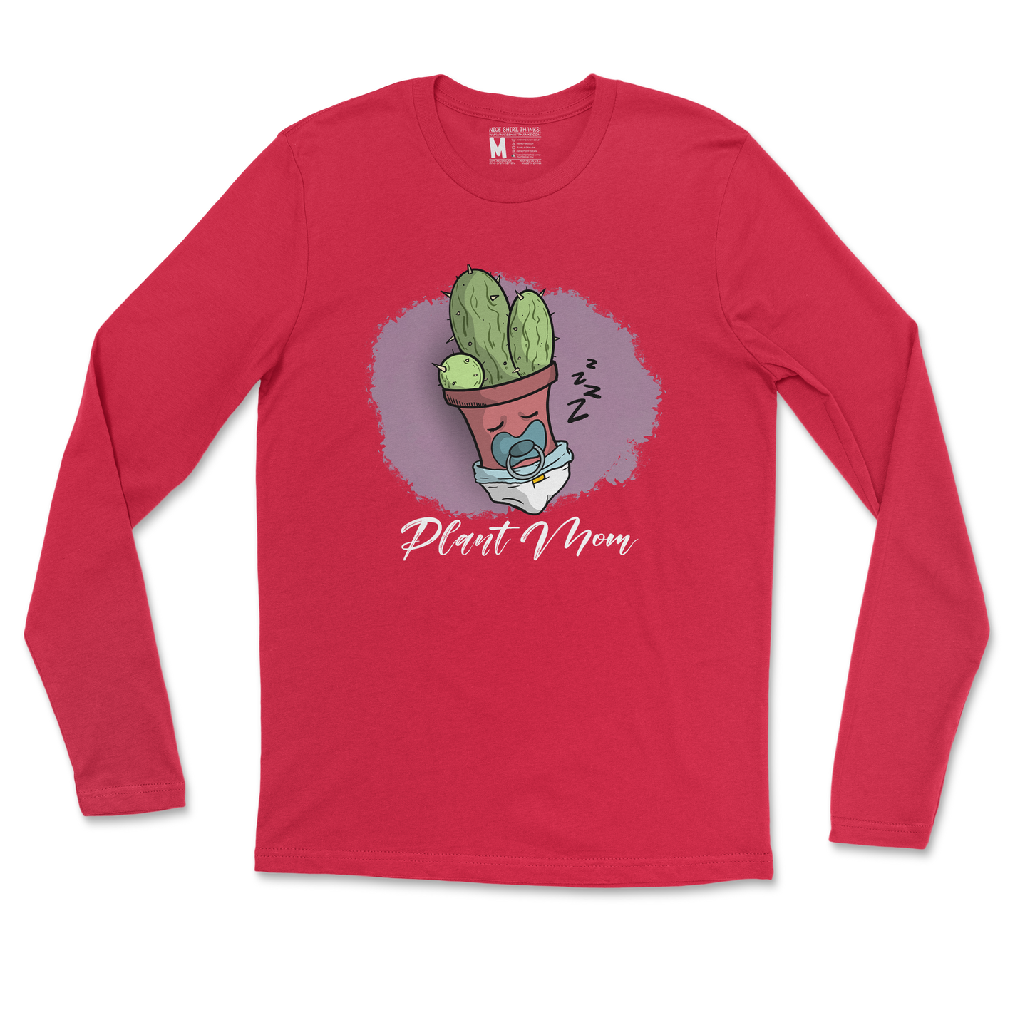 Gildan SoftStyle Long Sleeve Plant Mom 2 in Red