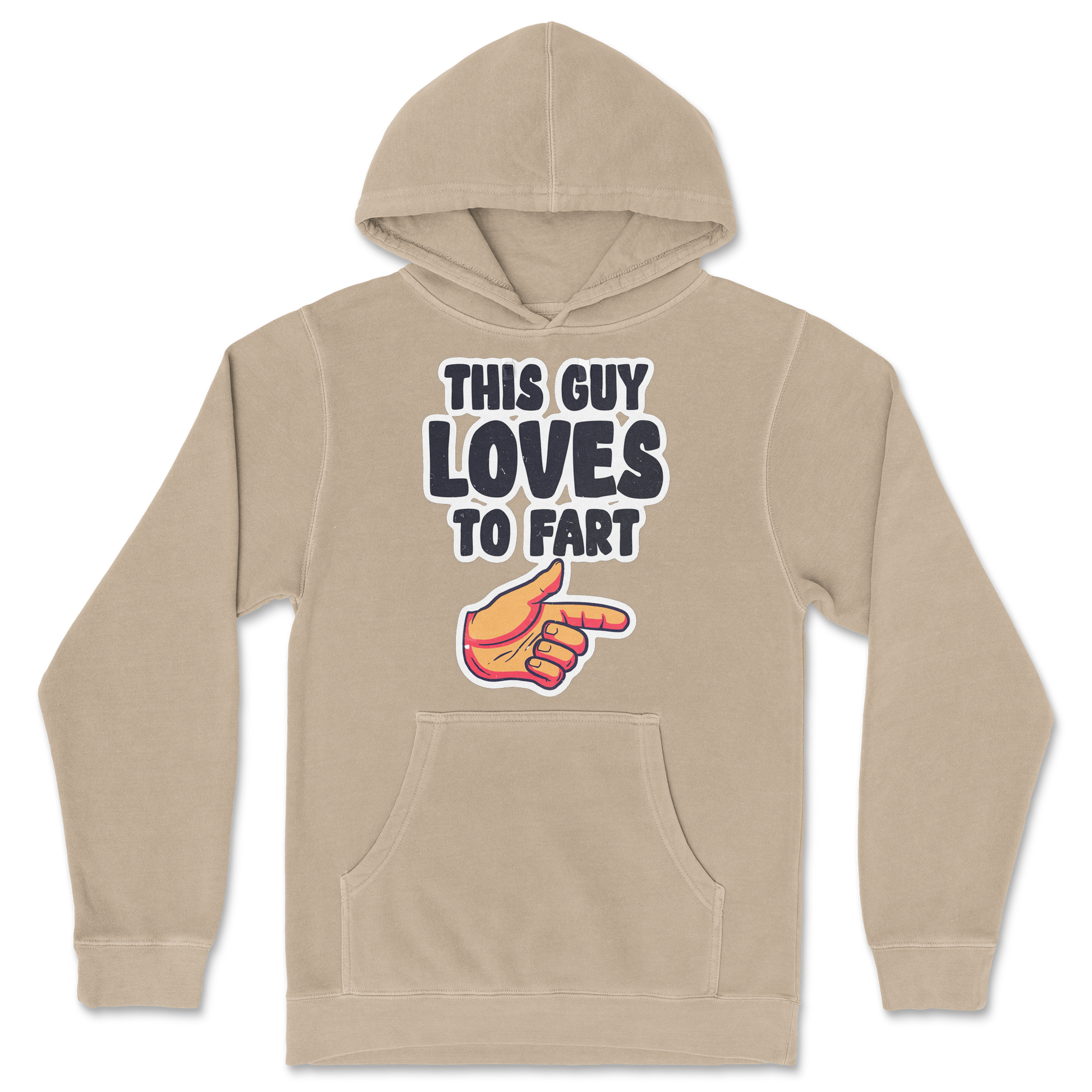 Independent Clothing Co. Hoodie Who Farted  in Sandstone
