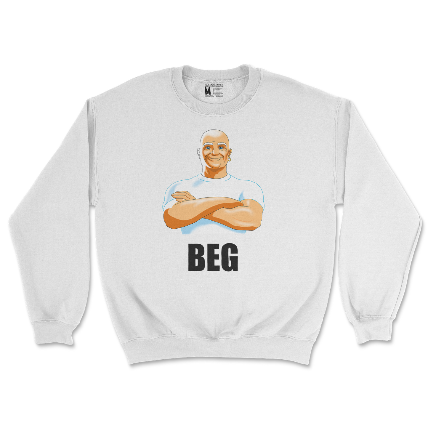 Gildan SoftStyle Crew Neck Beg in White