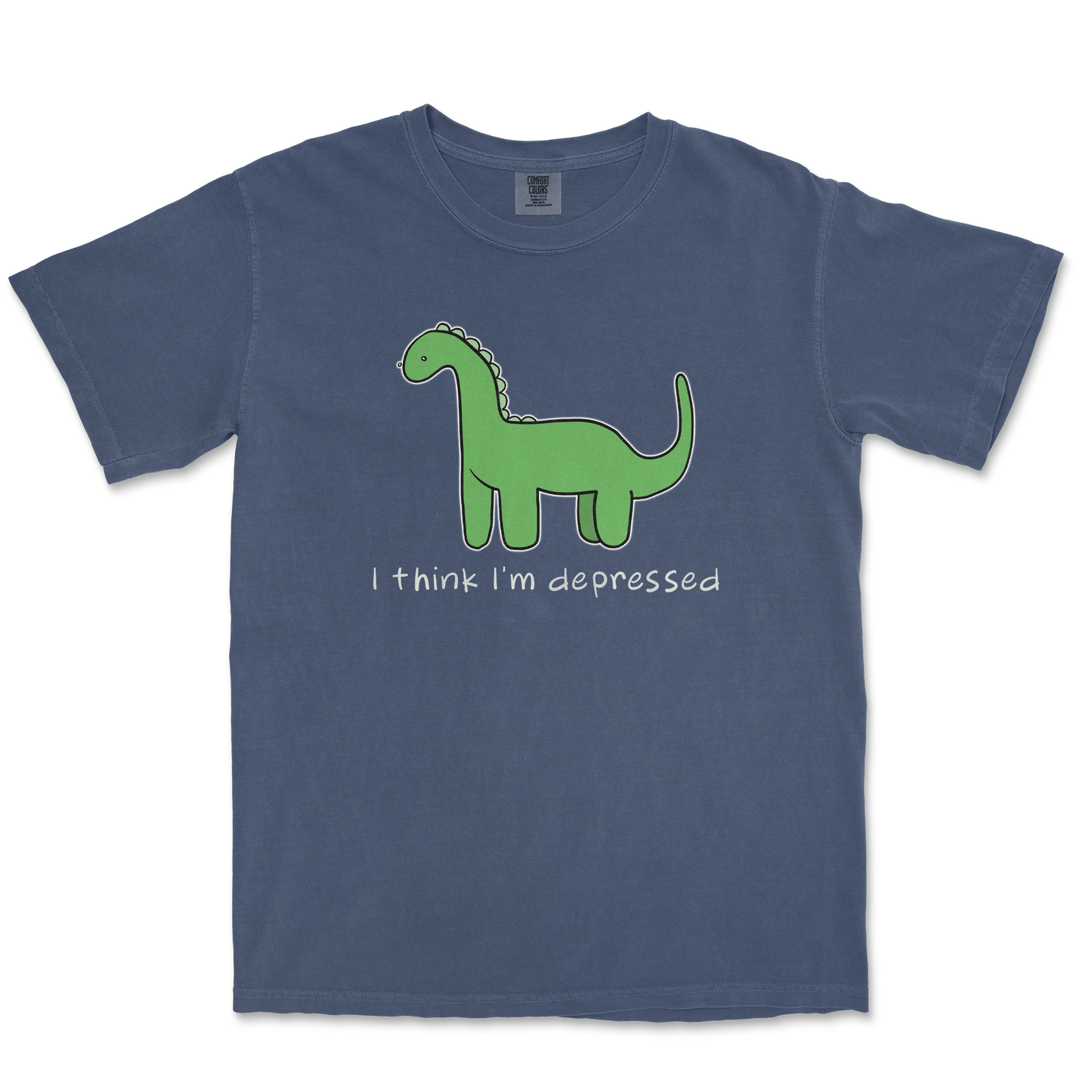 Comfort Colors T-Shirt Depressed Dino in Midnight