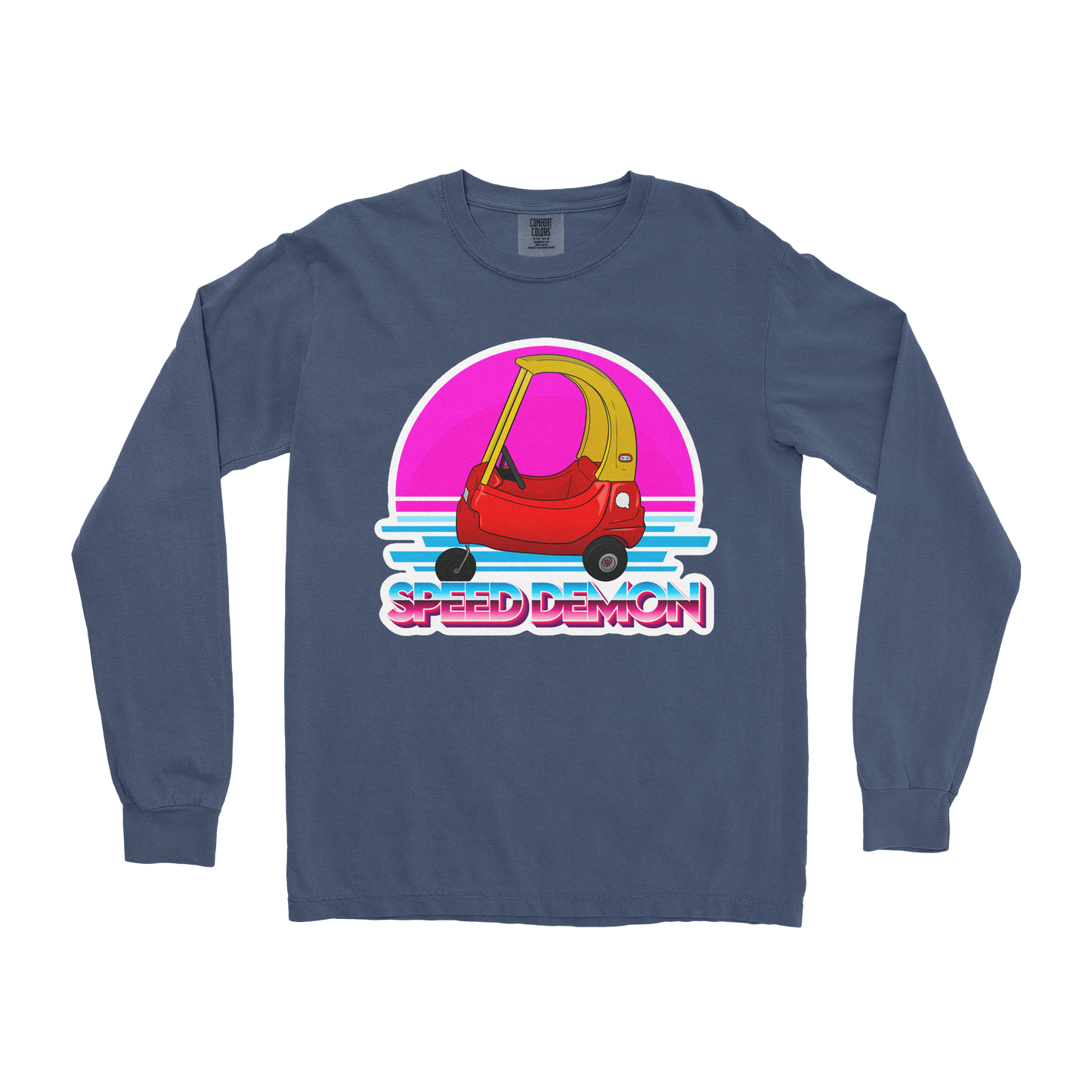 Comfort Colors Long Sleeve Speed Demon in Midnight