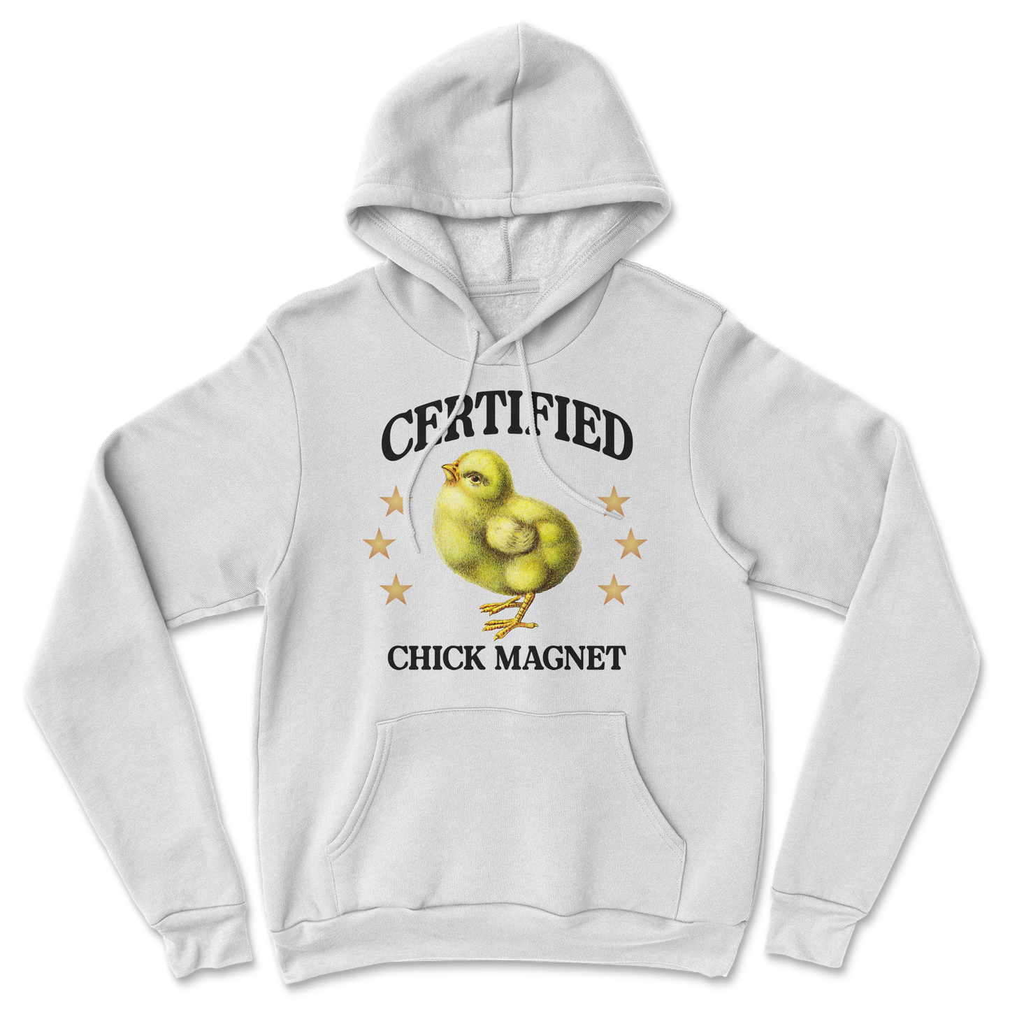 Heavy Blend Hoodie Chick Magnet in White