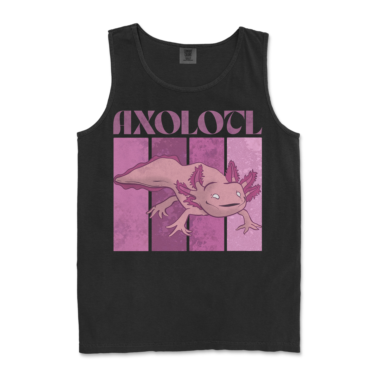 Comfort Colors Tank Top Axolotl in Black