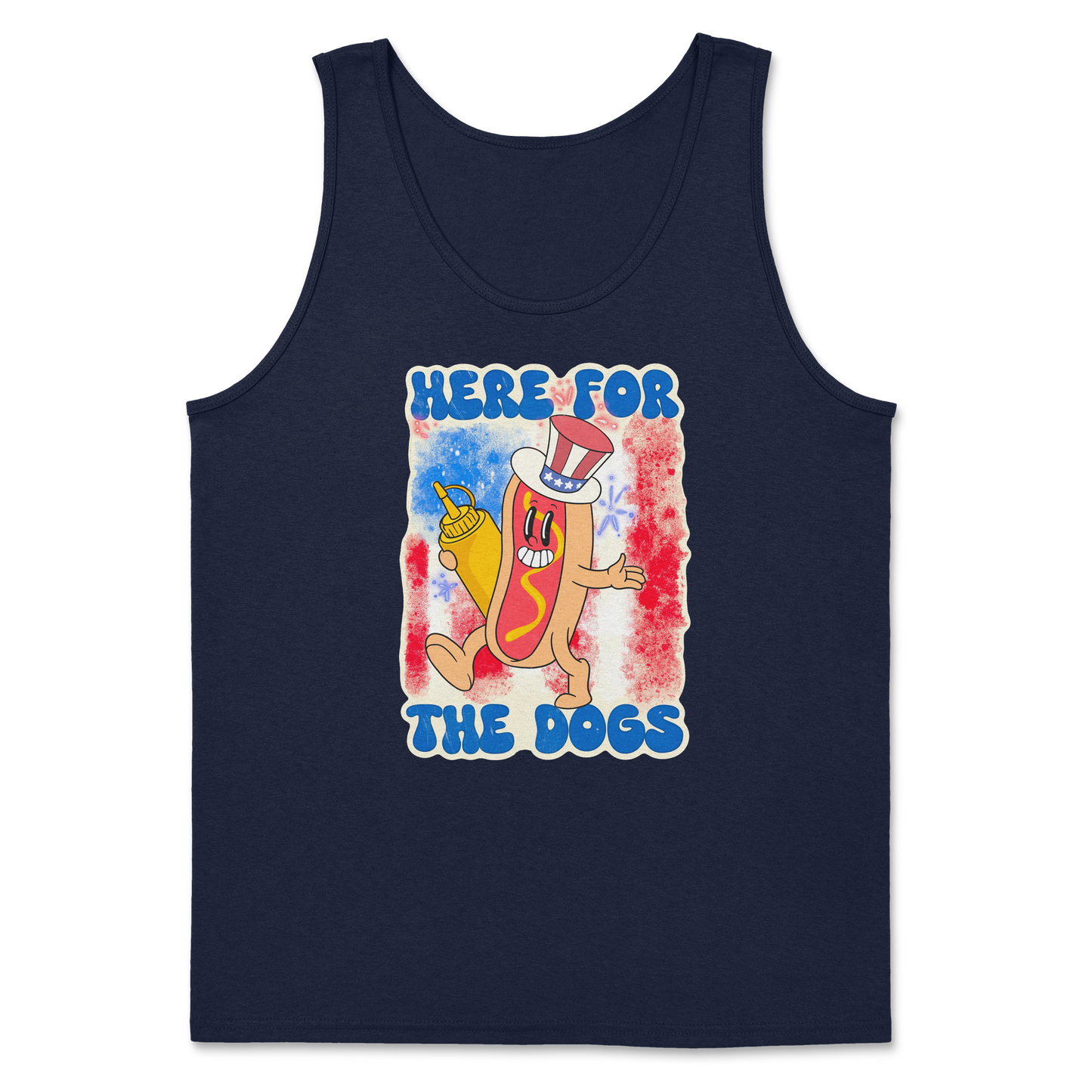 Heavy Blend Tank Top Hot Dog in Navy