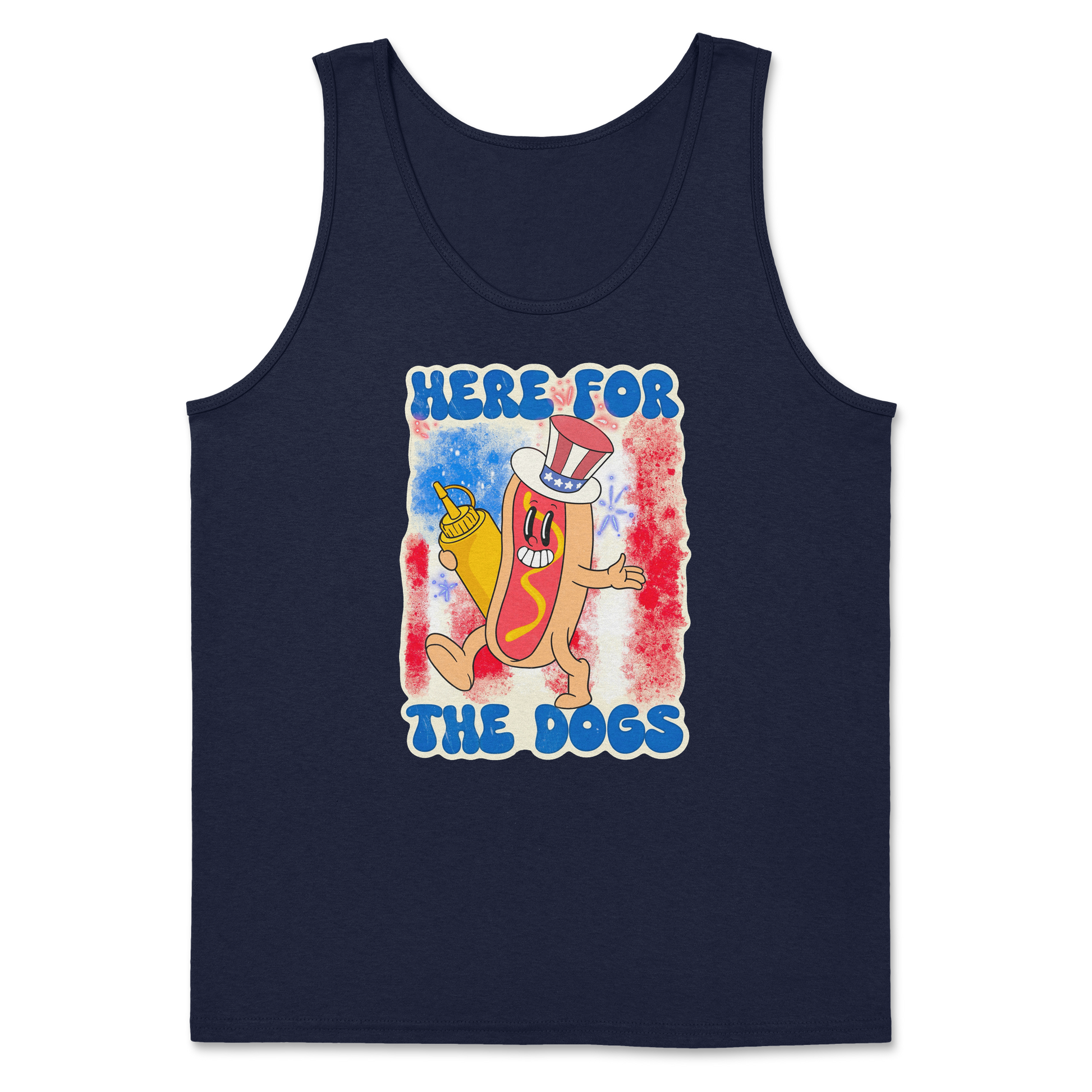 Heavy Blend Tank Top Hot Dog in Navy