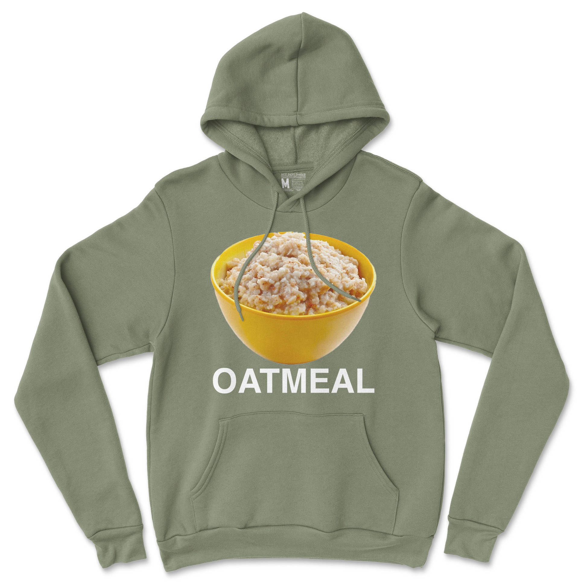 Gildan SoftStyle Hoodie Oatmeal in Military Green