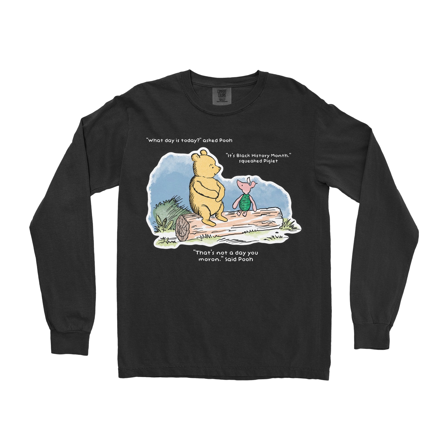 Comfort Colors Long Sleeve Winnie the Pooh in Black
