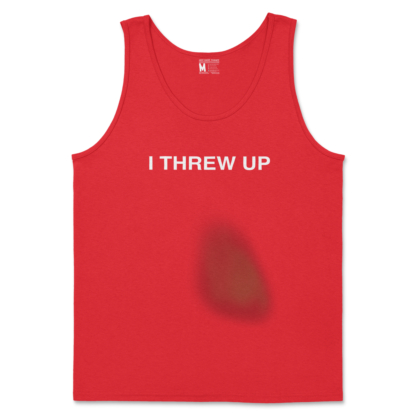Gildan SoftStyle Tank Top Mom I Threw Up in Red