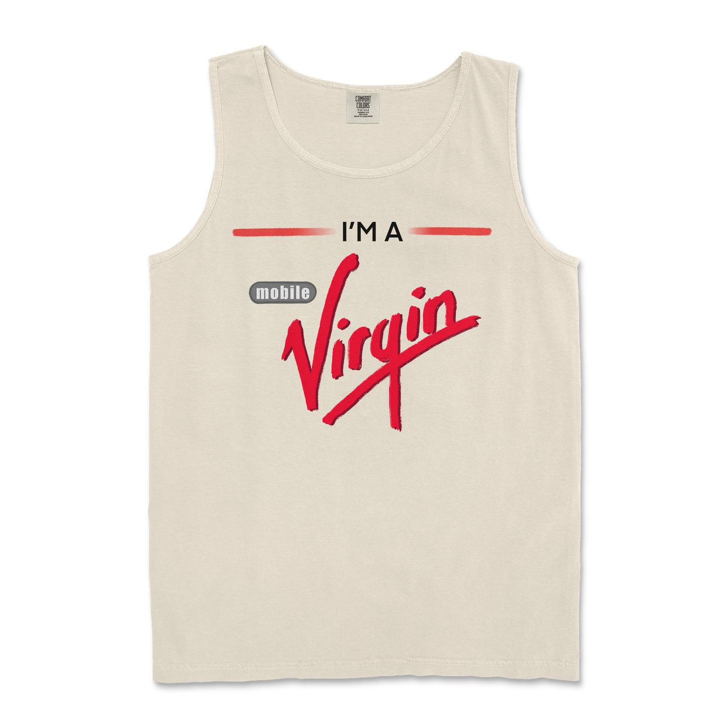 Comfort Colors Tank Top Mobile Virgin in Ivory