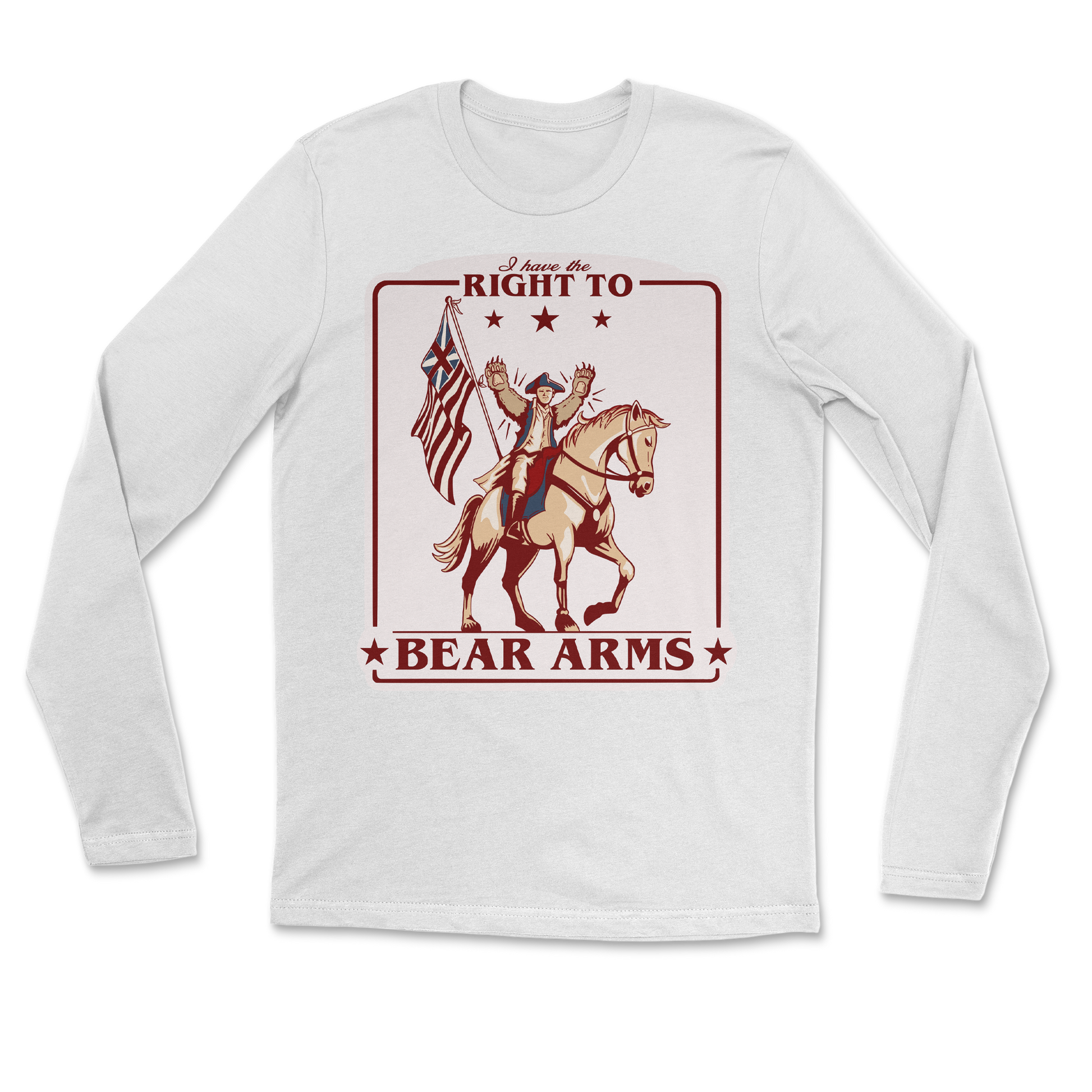 Heavy Blend Long Sleeve Right to Bear Arms in White
