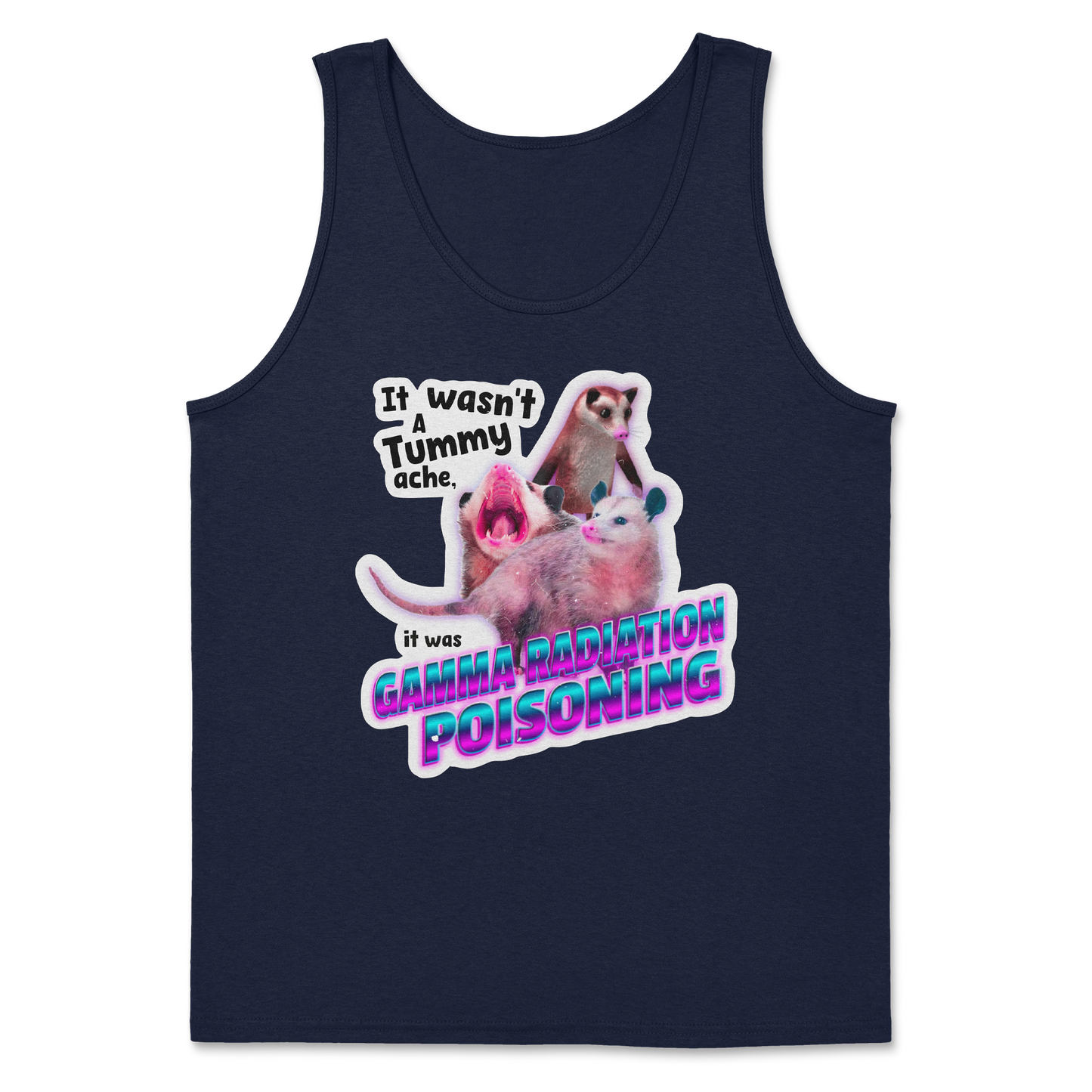 The Nice Shirt Tank Top Possum Radiation in Navy