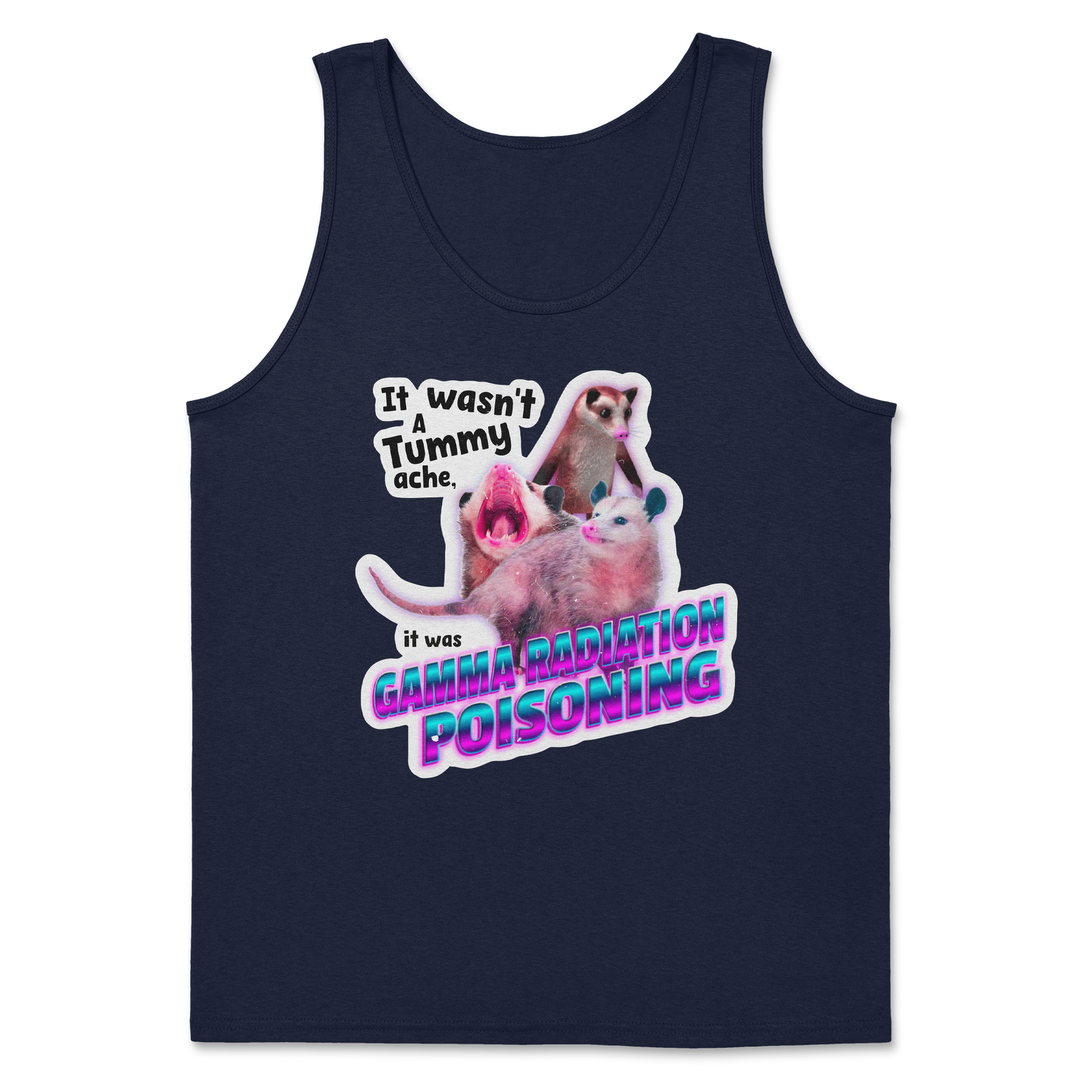 The Nice Shirt Tank Top Possum Radiation  in Navy