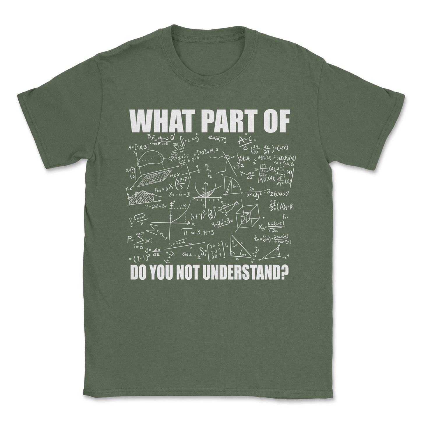 The Nice Shirt T-Shirt Math Problem in Military-Green