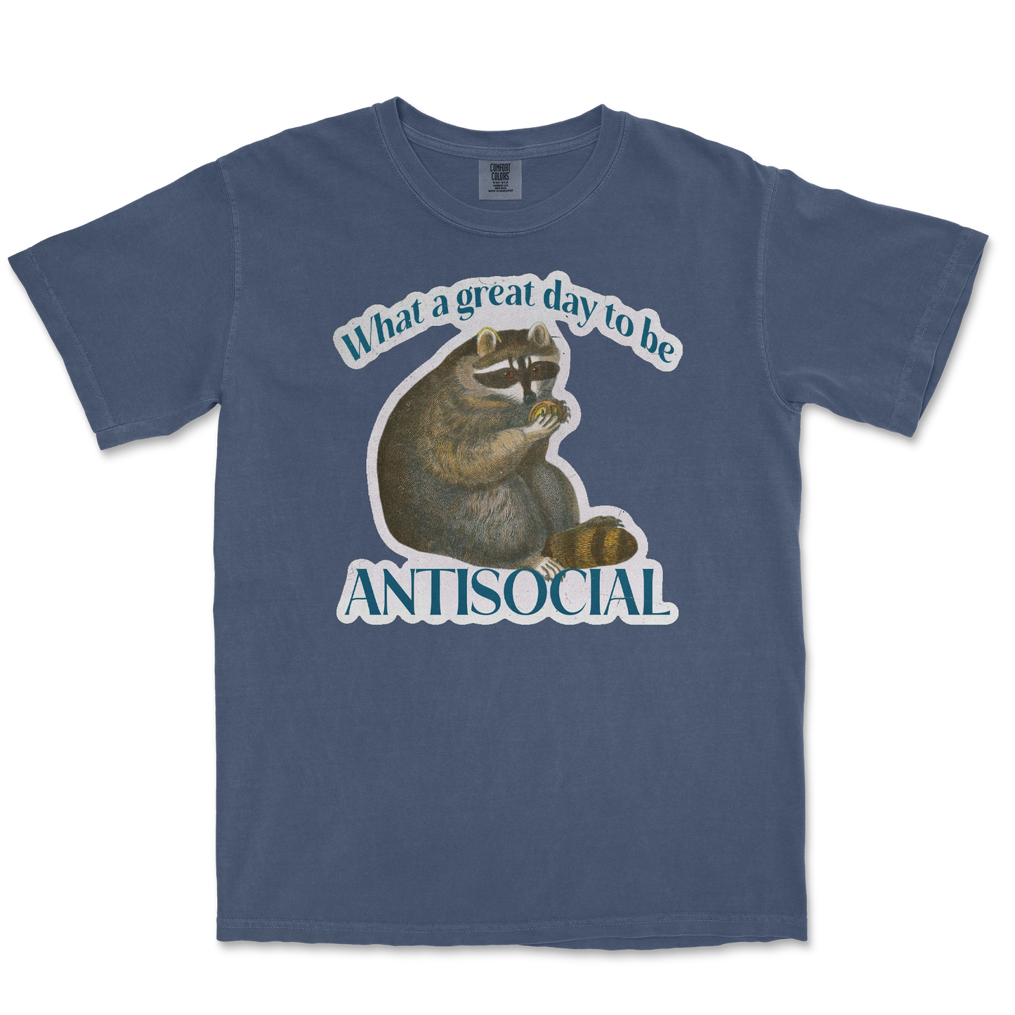 Comfort Colors T-Shirt Antisocial in Midnight