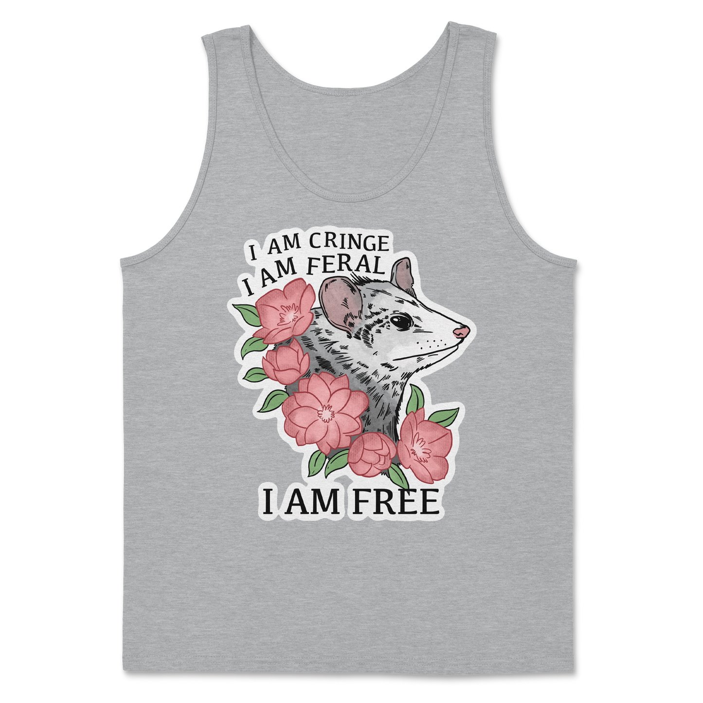 The Nice Shirt Tank Top I Am Cringe in Sport-Grey