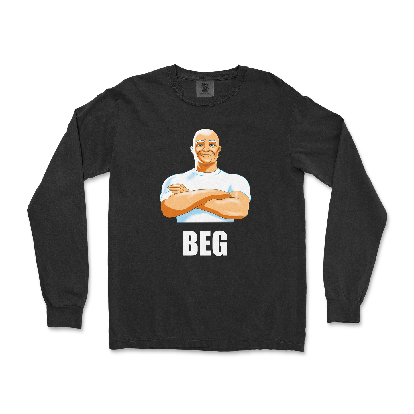 Comfort Colors Long Sleeve Beg in Black