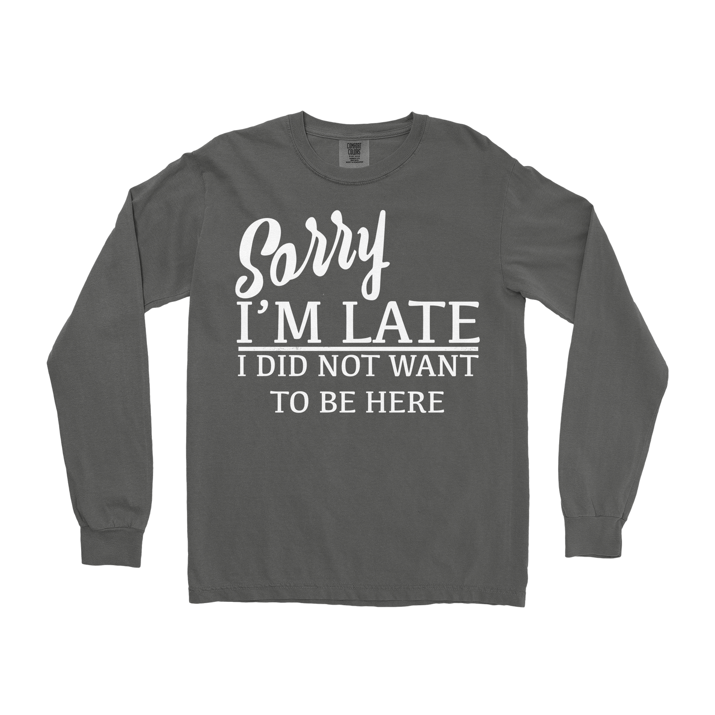 Comfort Colors Long Sleeve Late in Pepper