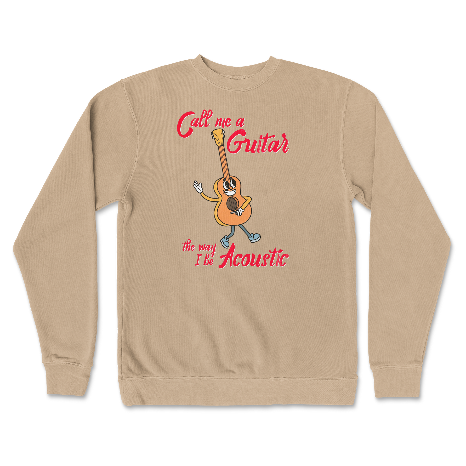 Independent Clothing Co. Crew Neck I Do Be Acoustic  in Sandstone