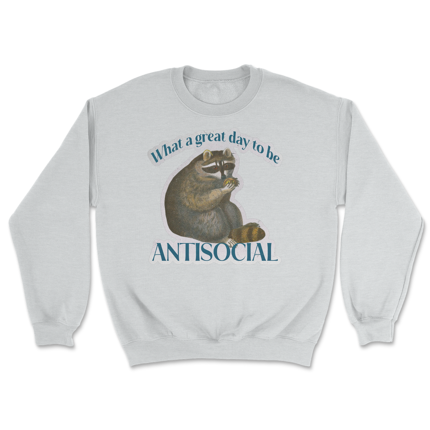 Heavy Blend Crew Neck Antisocial in Sports Grey