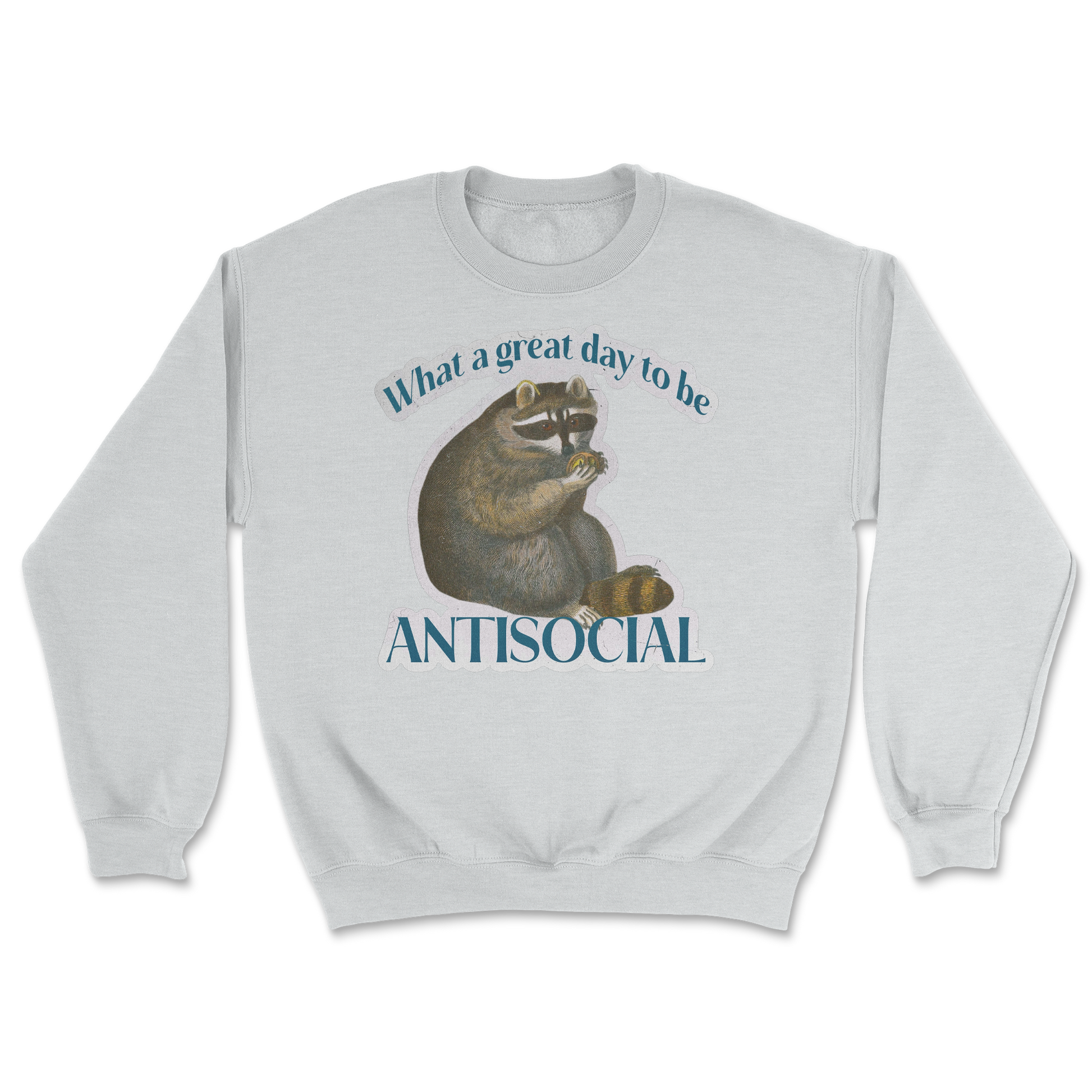 Heavy Blend Crew Neck Antisocial in Sports Grey