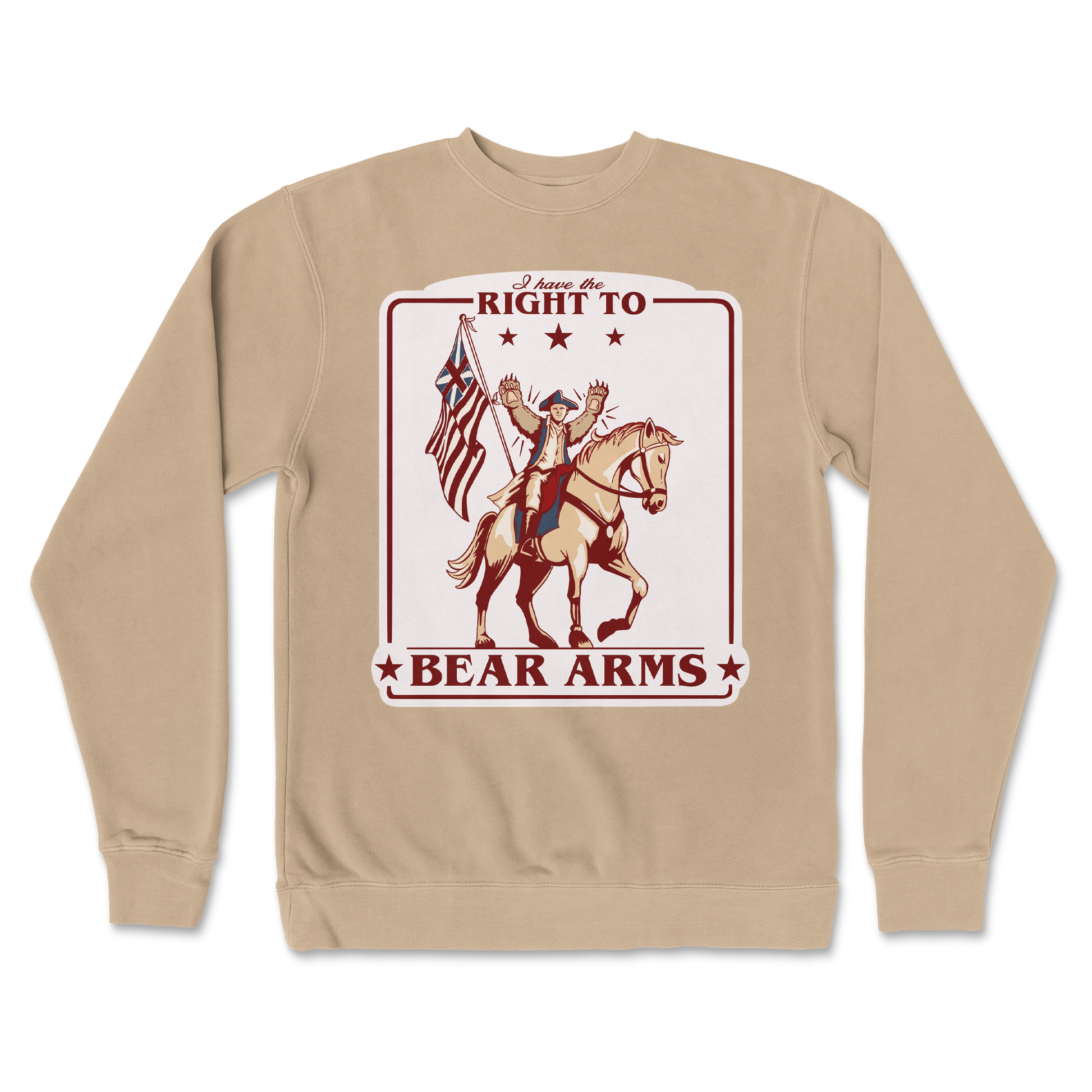 Independent Clothing Co. Crew Neck Right to Bear Arms in Sandstone