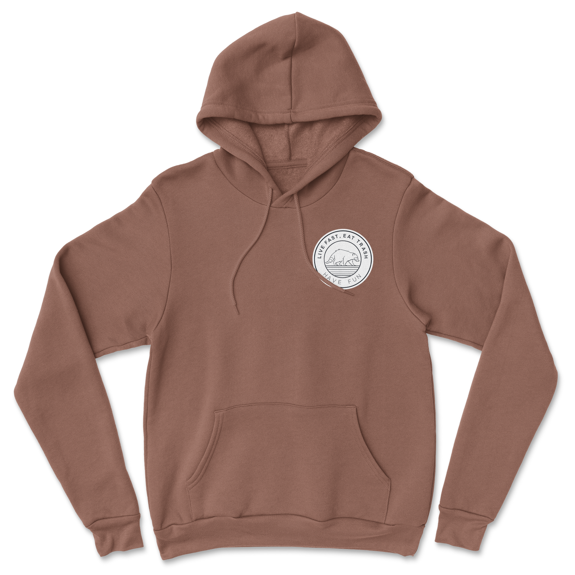 Heavy Blend Hoodie Raccoon Logo  in Cocoa