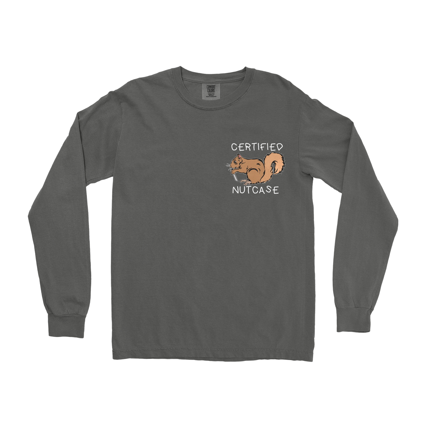 Comfort Colors Long Sleeve Nutcase in Pepper