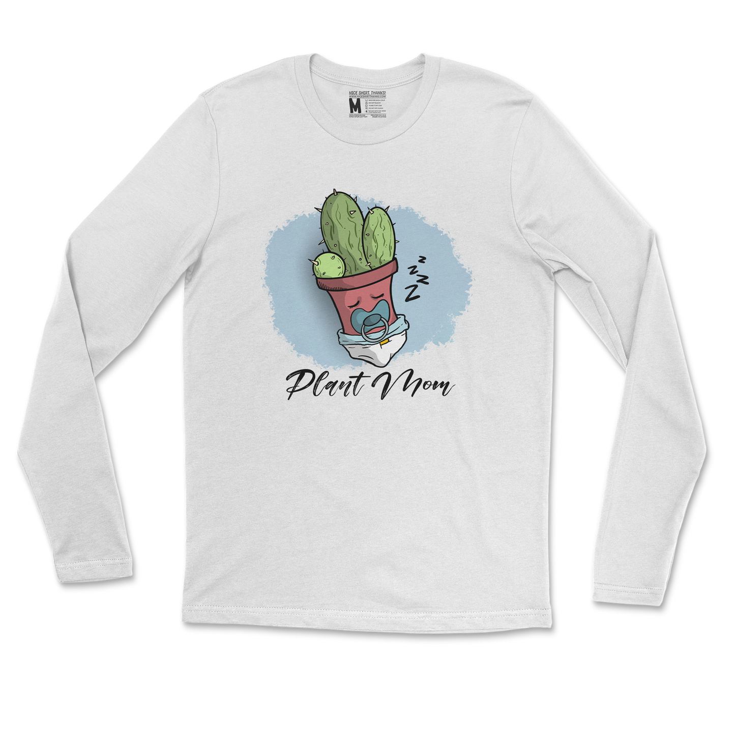 Gildan SoftStyle Long Sleeve Plant Mom 2 in White