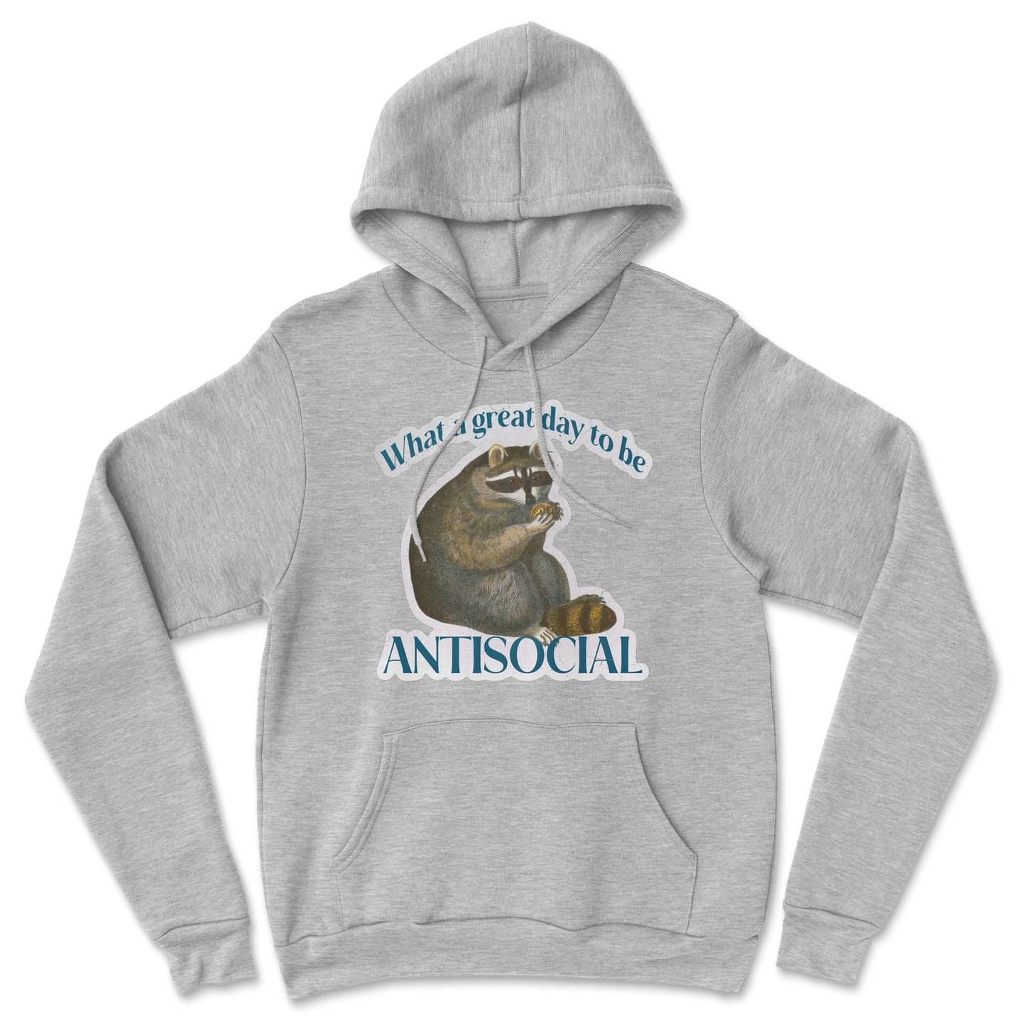 Heavy Blend Hoodie Antisocial in Grey Heather