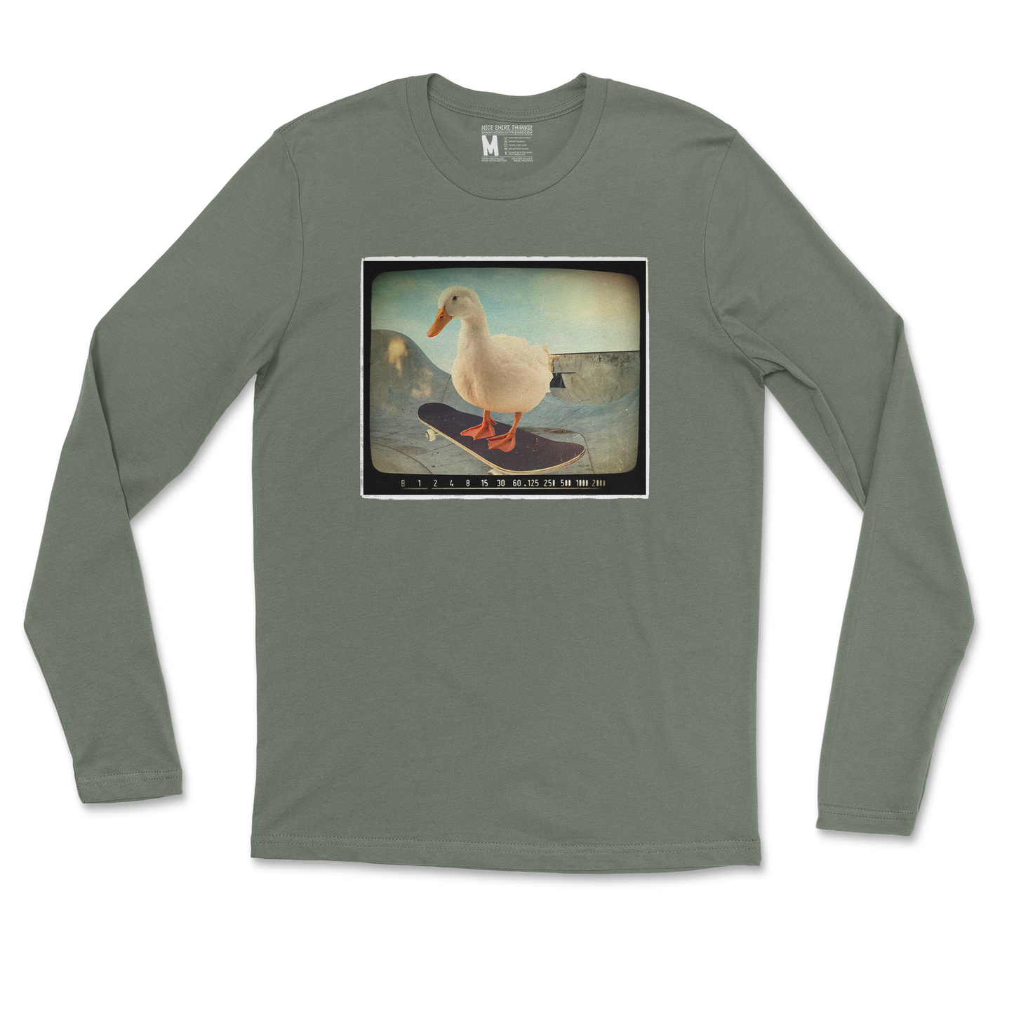 Gildan SoftStyle Long Sleeve Do A Flip in Military Green