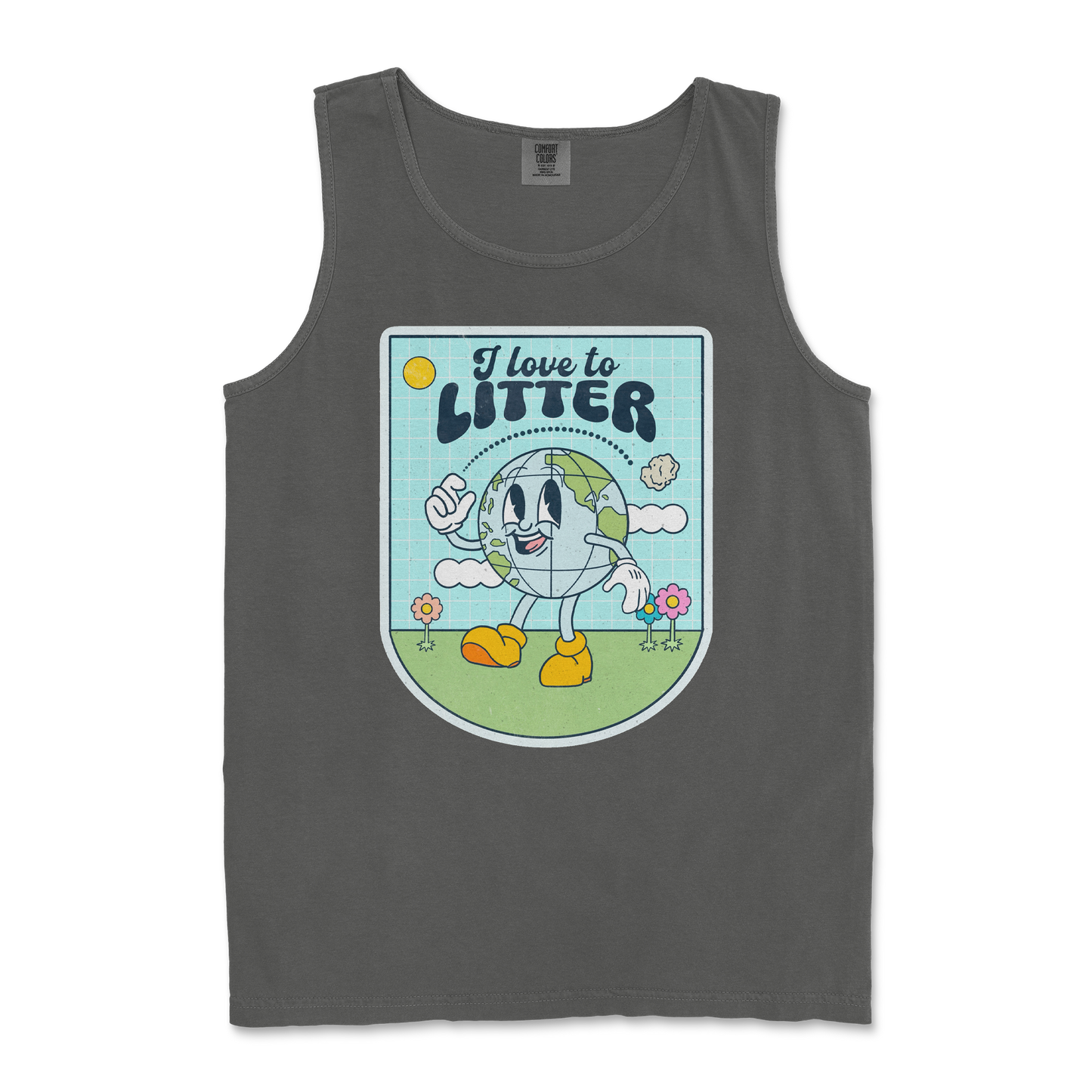 Comfort Colors Tank Top Earth Day in Pepper