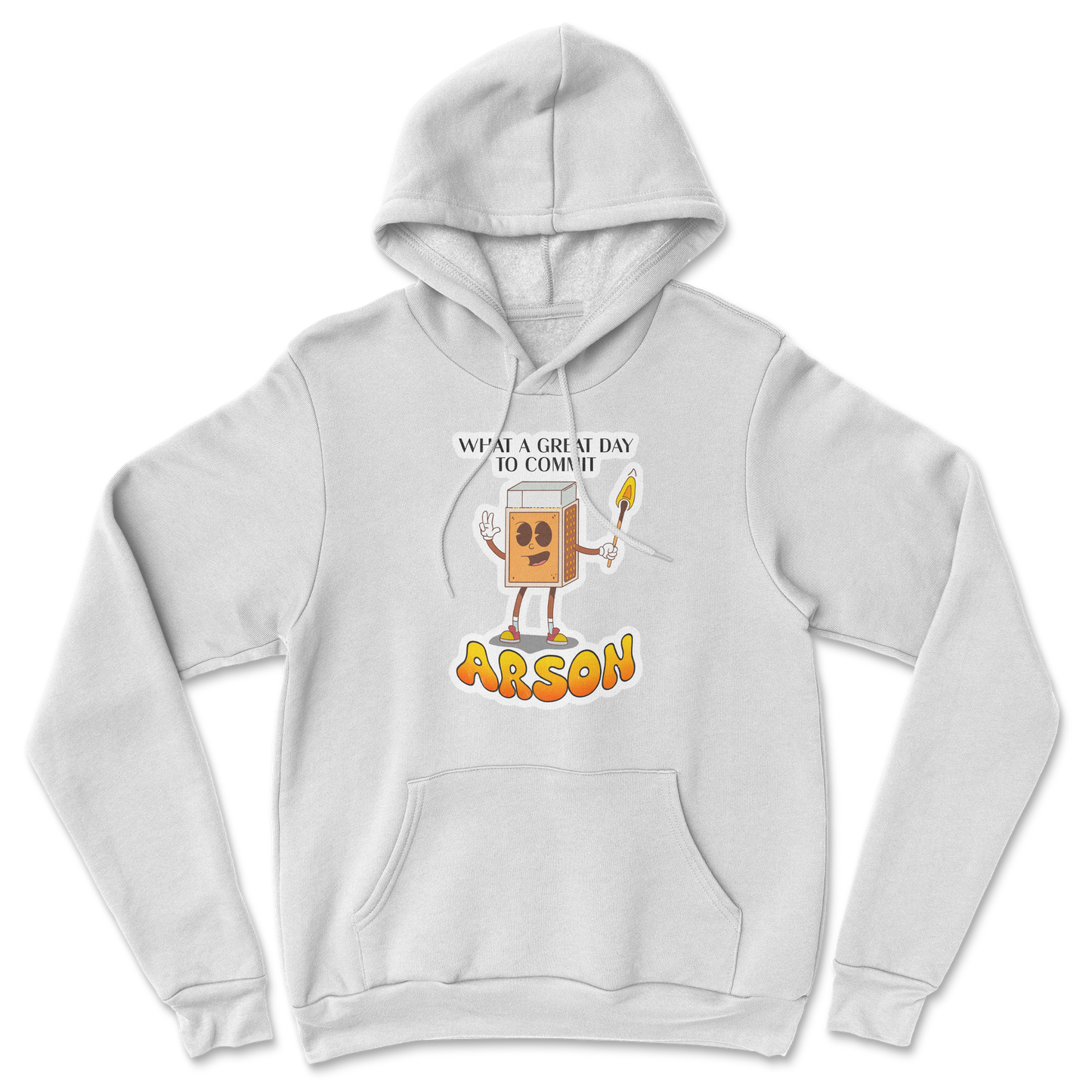 Heavy Blend Hoodie Commit Arson in White