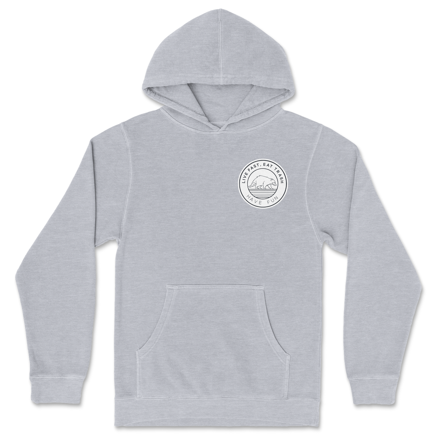 Independent Clothing Co. Hoodie Raccoon Logo in Grey-Heather