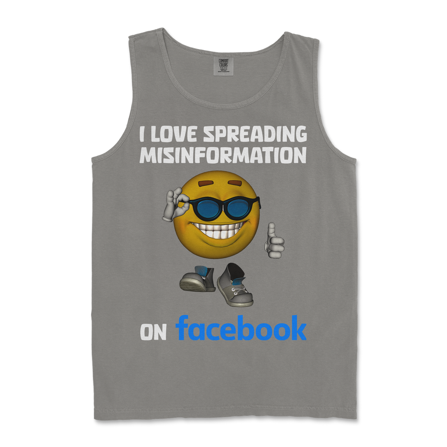 Comfort Colors Tank Top Spreadin Misinformation in Grey