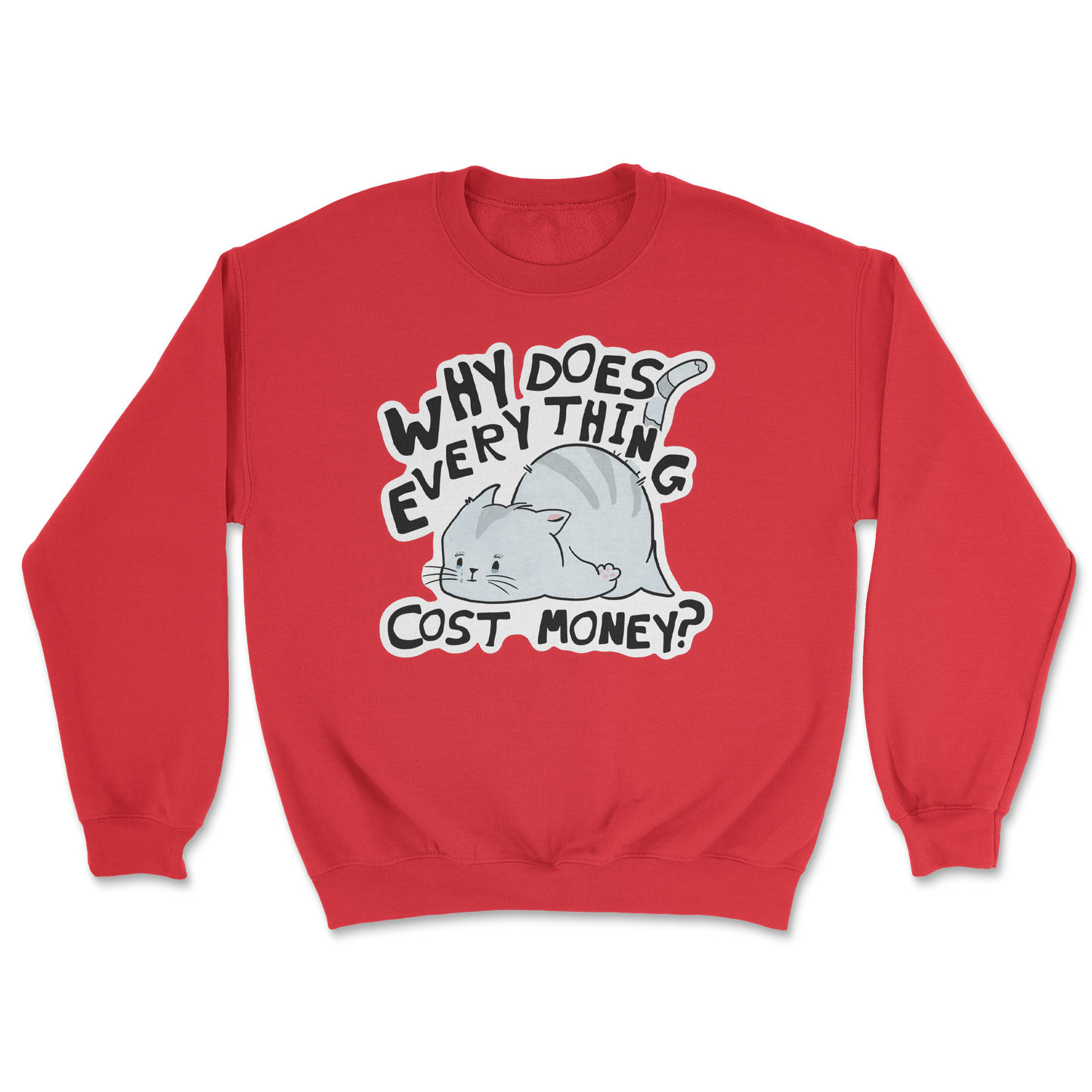 Heavy Blend Crew Neck Broke Cat in Red