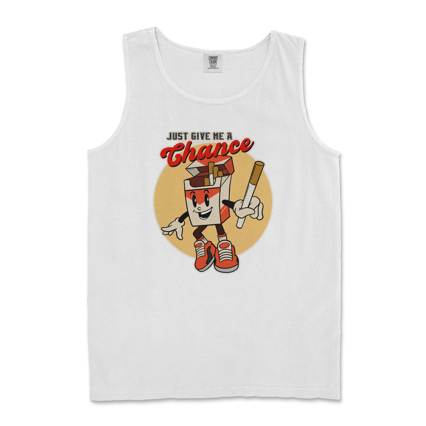 Comfort Colors Tank Top Vintage Cigarette in White