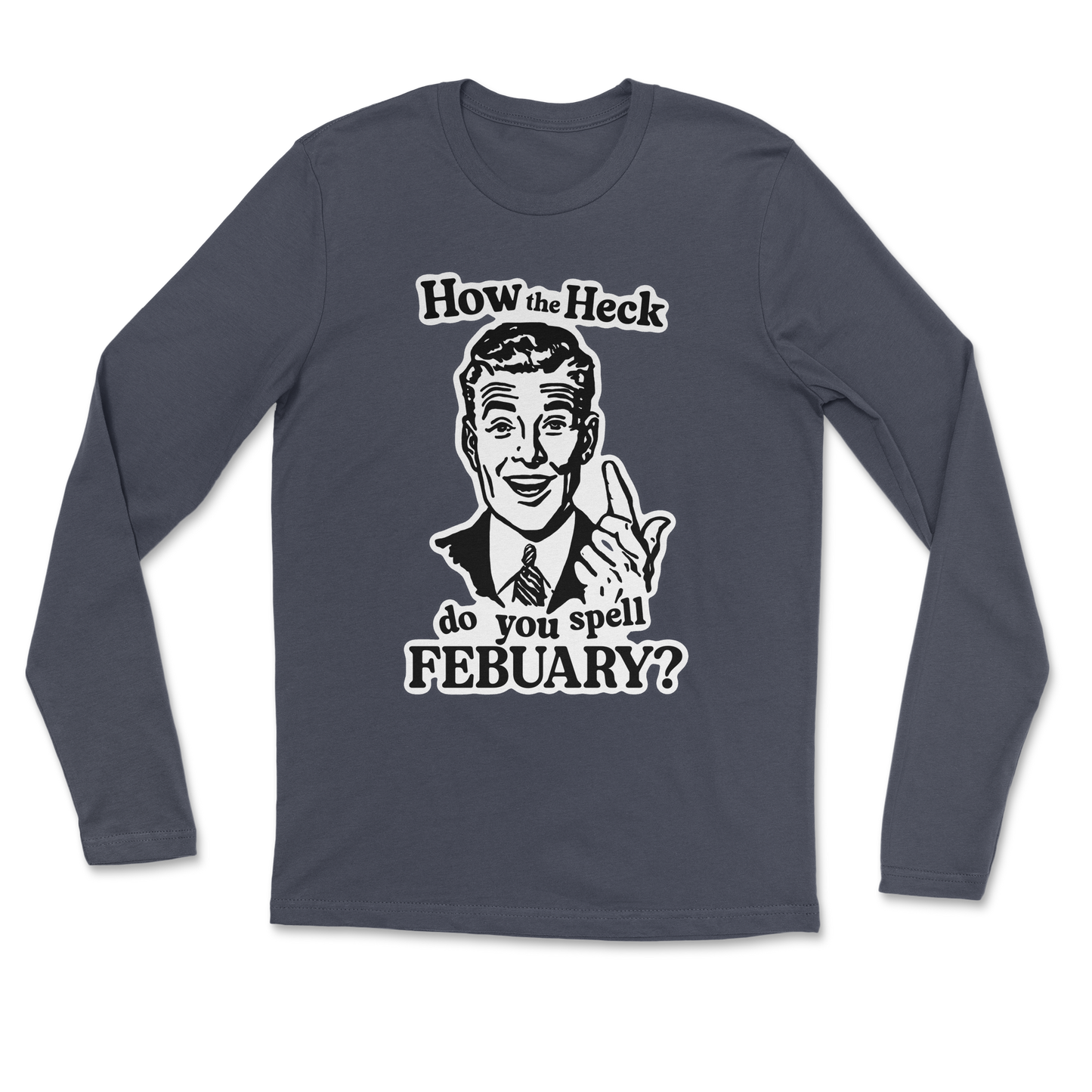 Heavy Blend Long Sleeve February in Navy