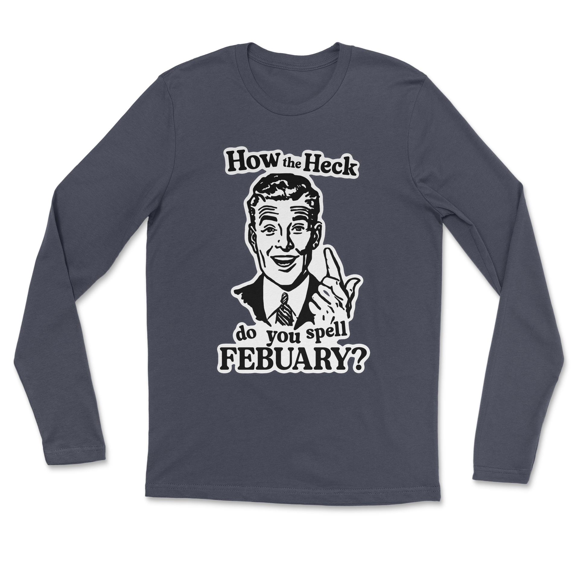 Heavy Blend Long Sleeve February in Navy