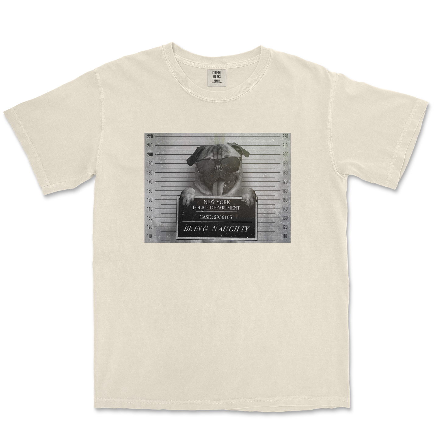 Comfort Colors T-Shirt Naughty Pug in Ivory