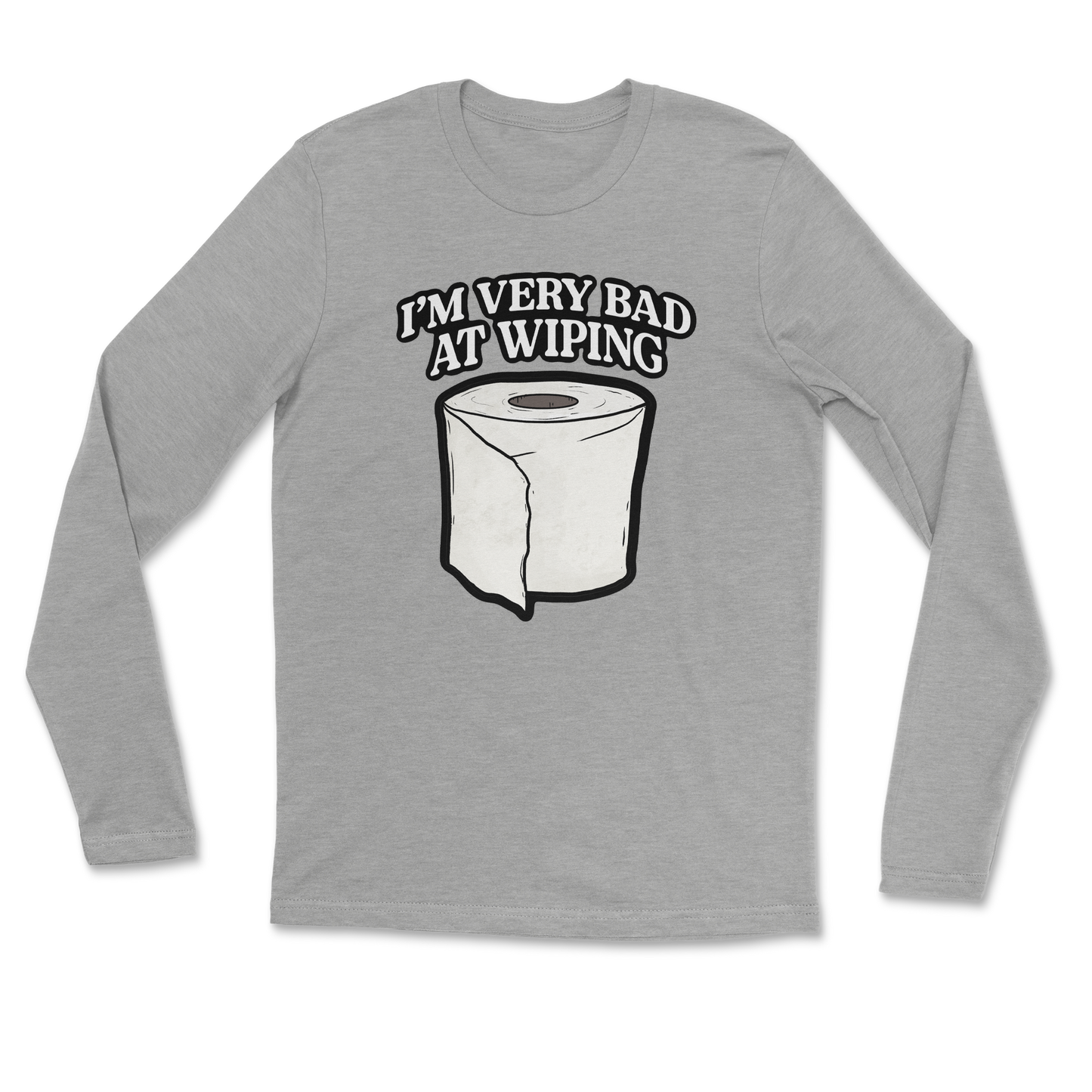 Heavy Blend Long Sleeve Bad Wiper in Grey Heather