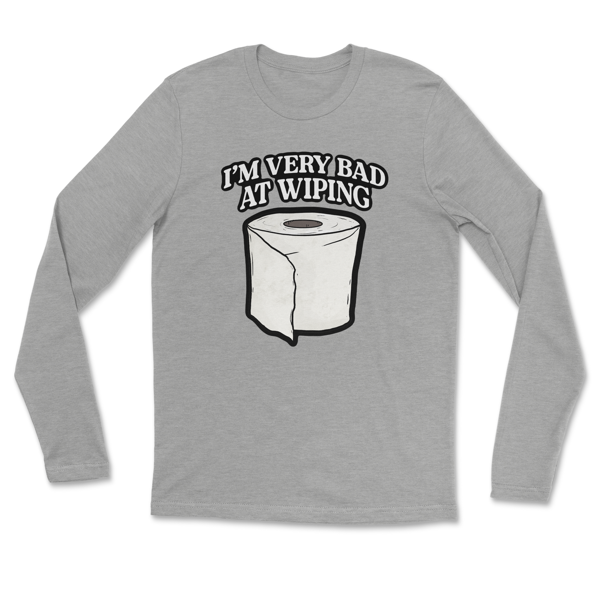Heavy Blend Long Sleeve Bad Wiper in Grey Heather