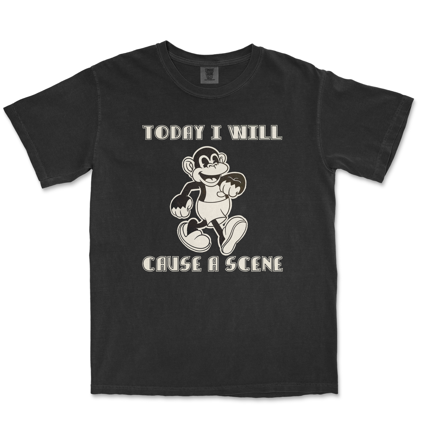 Comfort Colors T-Shirt Cause A Scene in Black